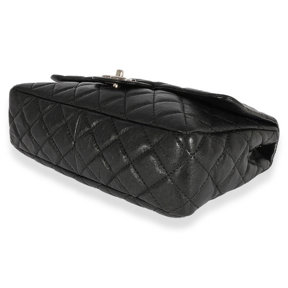 Chanel Black Quilted Goatskin Bijoux Chain Jumbo Single Flap Bag - Picture 6 of 8